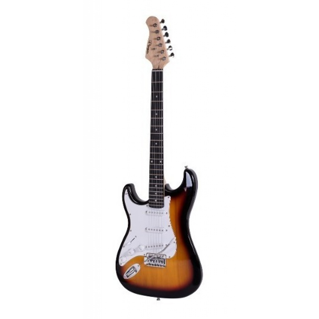 Guitarra El Ctrica Parquer Stratocaster Zurdo Sunburst Funda Music Shaker