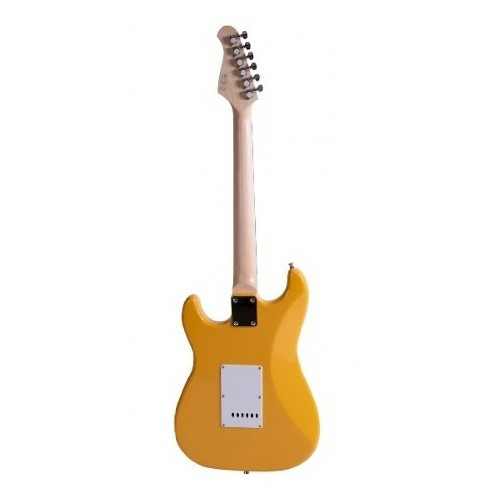 Guitarra El Ctrica Parquer Stratocaster Amarilla Con Funda Music Shaker