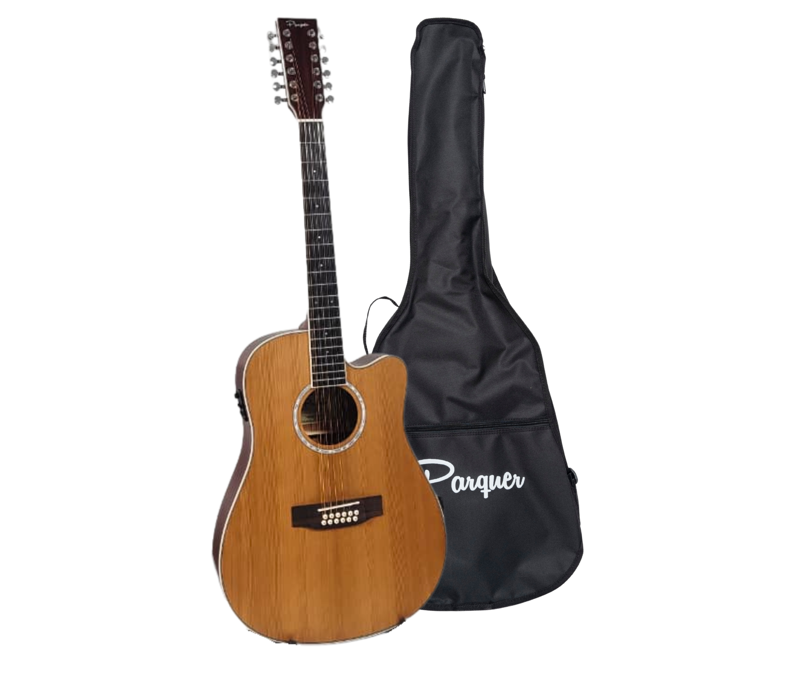 Guitarra Electroacústica Parquer 12 Cuerdas con Corte y Eq