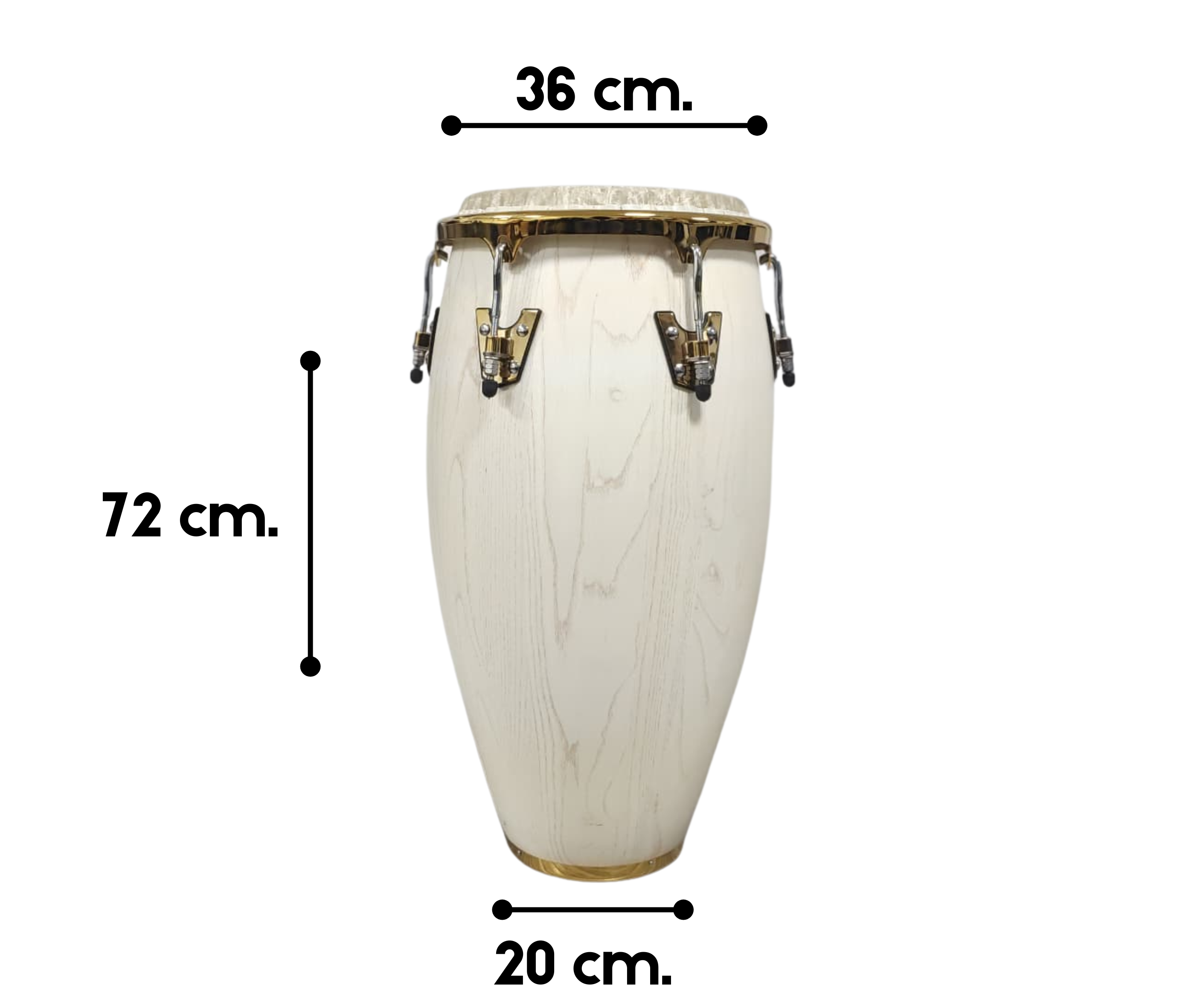 Conga Parquer Dream Pro 11 3/4 Blanco Mate Parche Remo - Imagen 2