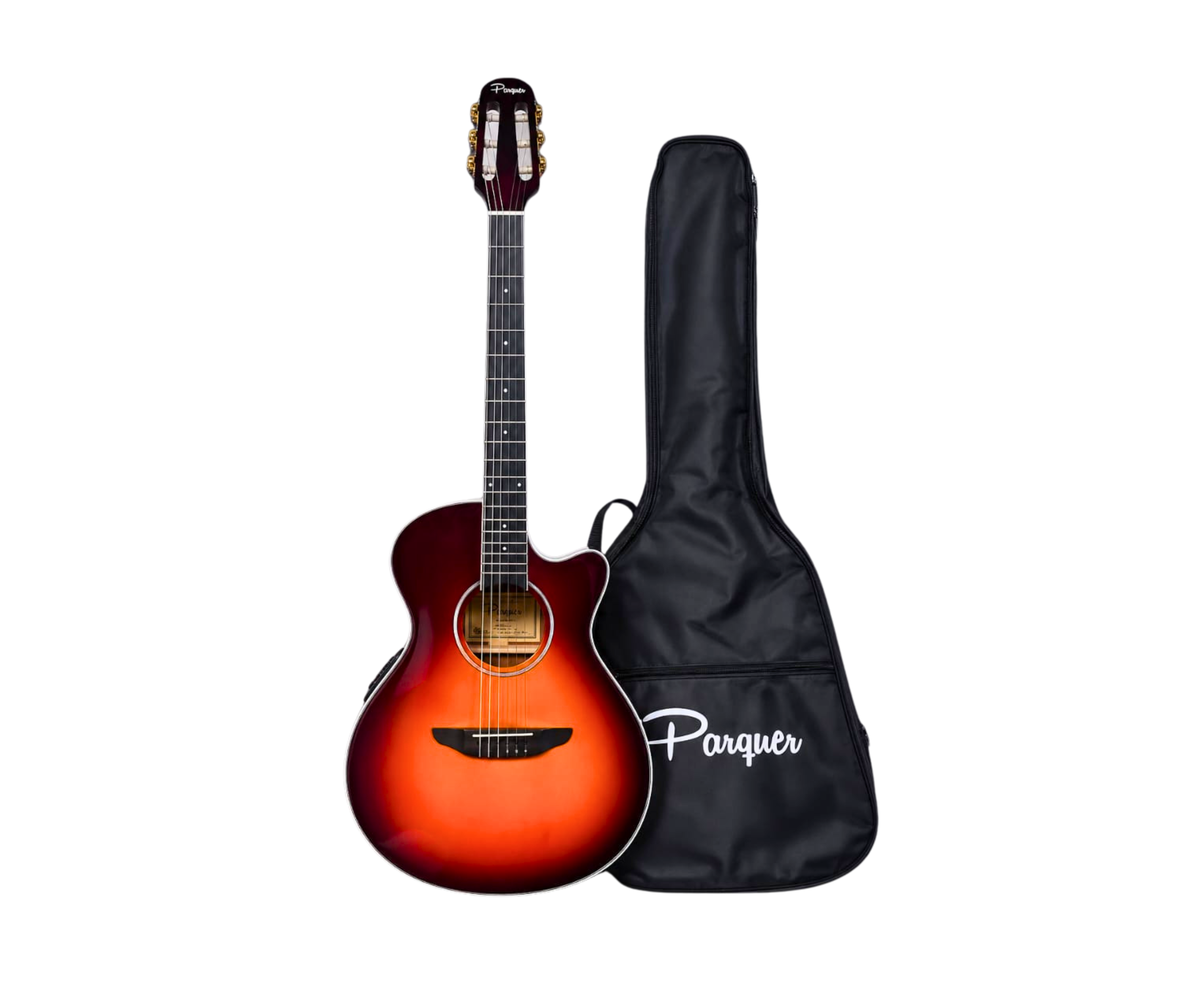Guitarra electrocriolla Parquer Custom media caja Sunburst