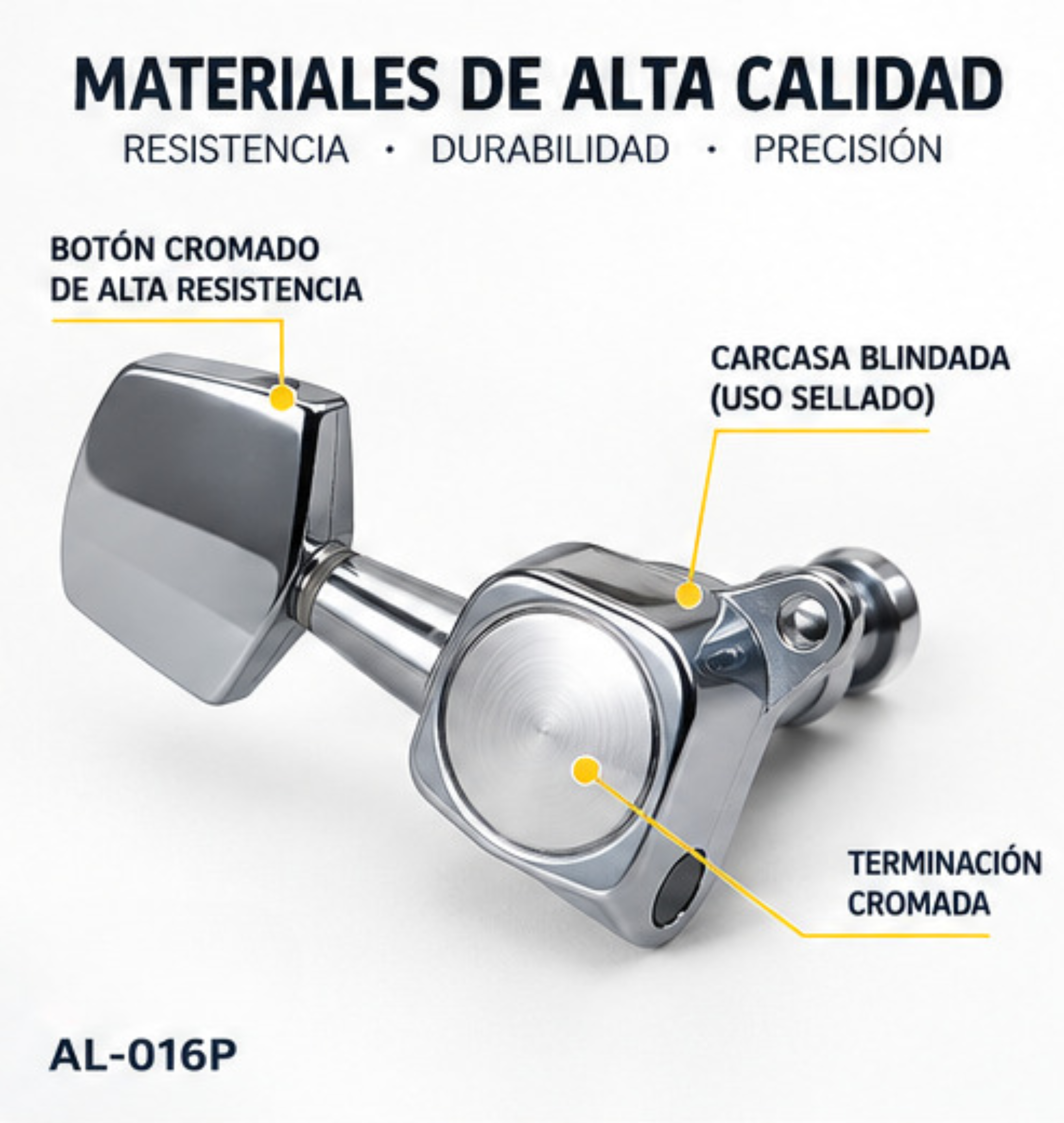 Juego de Clavijas Guitarra Eléctrica / Acustica Marca Alice - Imagen 6