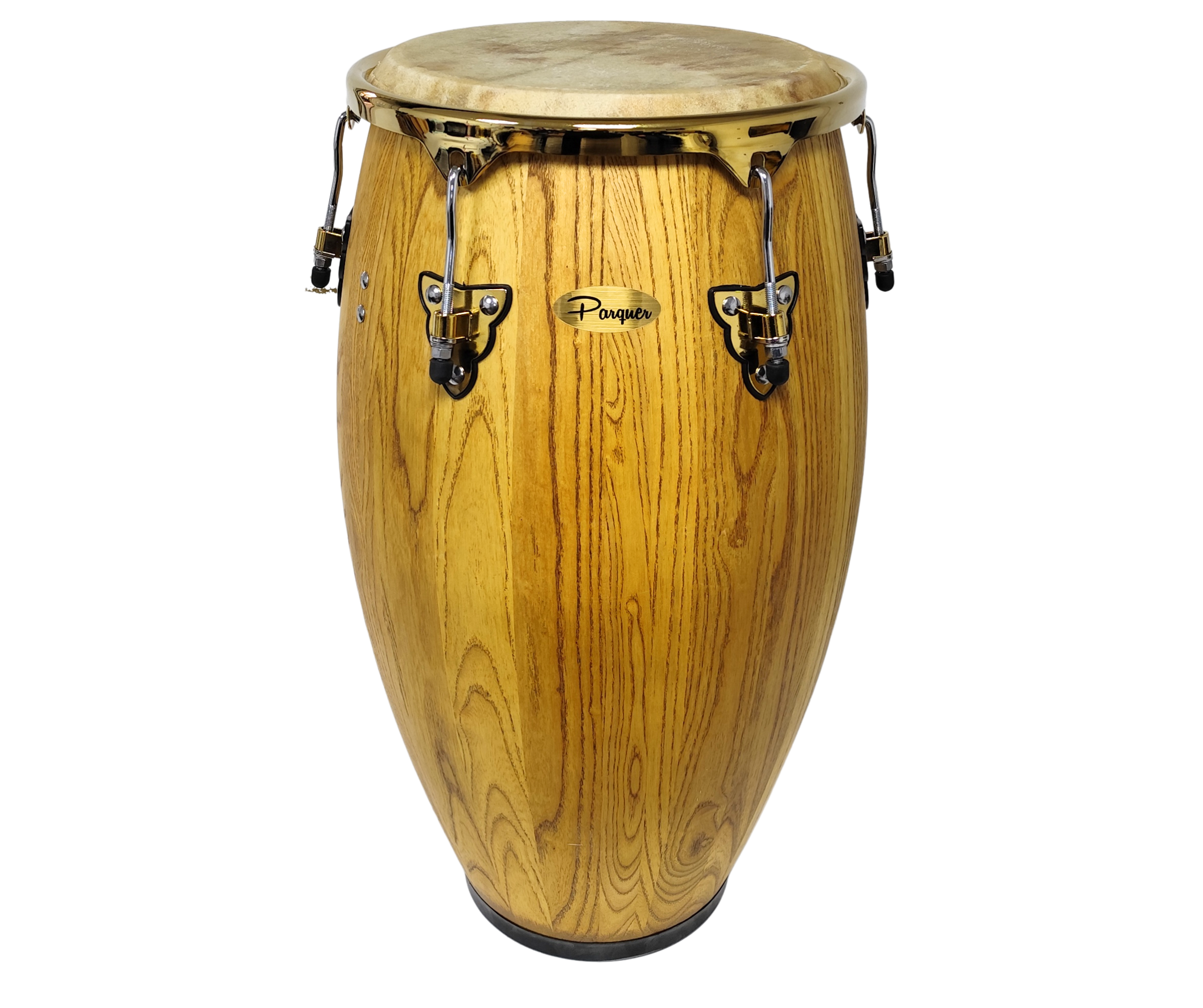 Conga Tumbadora Parquer Majestic 12 1/2 Cuero Herraje Dorado