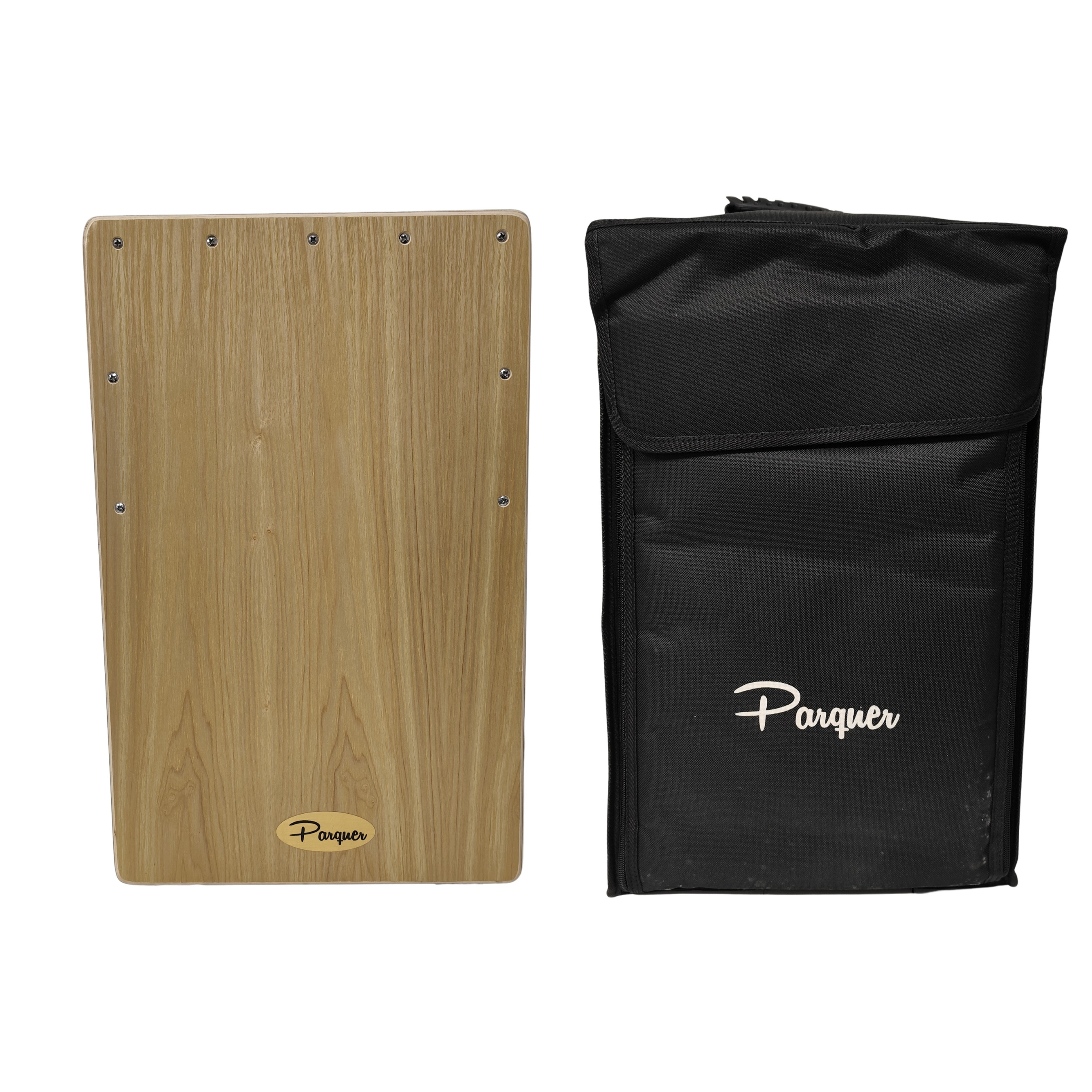 Cajon Peruano Flamenco a Cuerdas Parquer con Funda