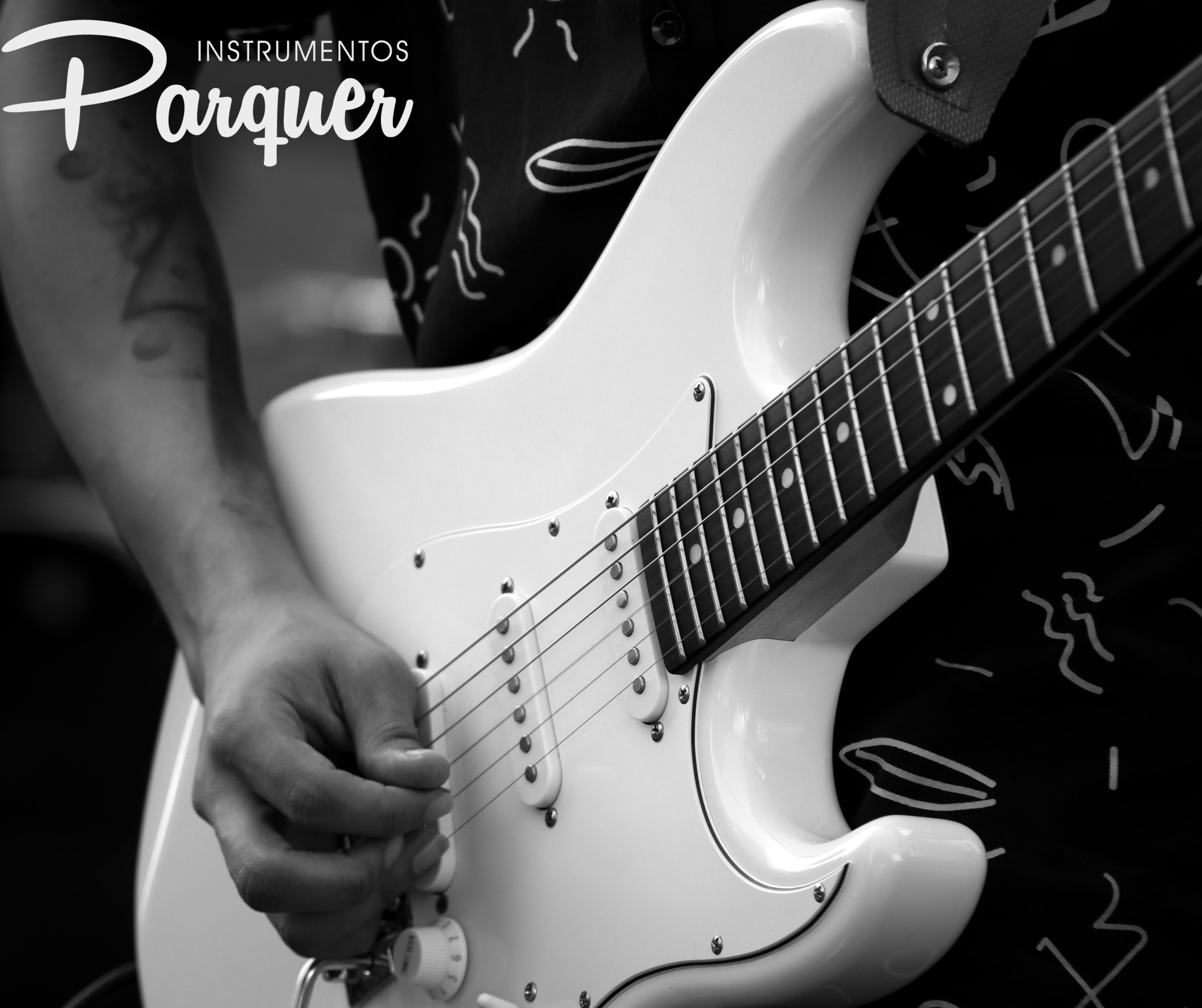 Guitarra Eléctrica Stratocaster Parquer Verde Con Funda - Imagen 9