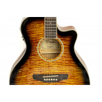 Guitarra Elelctroacústica Parquer Corte Sunburst Mini Jumbo - Imagen 3