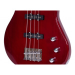 Bajo ElectRico Parquer Jazz Bass Rojo con Funda - Imagen 4