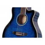 Guitarra Acustica Mini Jumbo Azul Parquer Corte Media Caja - Imagen 2
