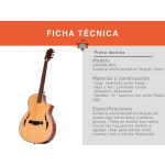 Guitarra Electroacústica Parquer Gipsy Media Caja con Corte - Imagen 2