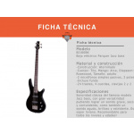 Bajo ElectRico Parquer Jazz Bass Negro con Funda - Imagen 2