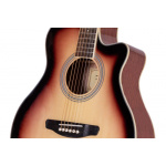 Guitarra Electroacústica Parquer Custom Apx Sunburst Corte - Imagen 3