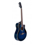 Guitarra Electroacústica Mini Jumbo Azul C/corte c/Funda