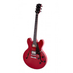 Guitarra Eléctrica Parquer 335 Semi Hueca Jazz Roja C Funda