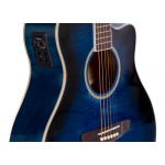 Guitarra Electroacústica Mini Jumbo Azul C/corte c/Funda - Imagen 2