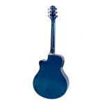 Guitarra Electroacústica Parquer Custom Azul Apx con Corte - Imagen 3