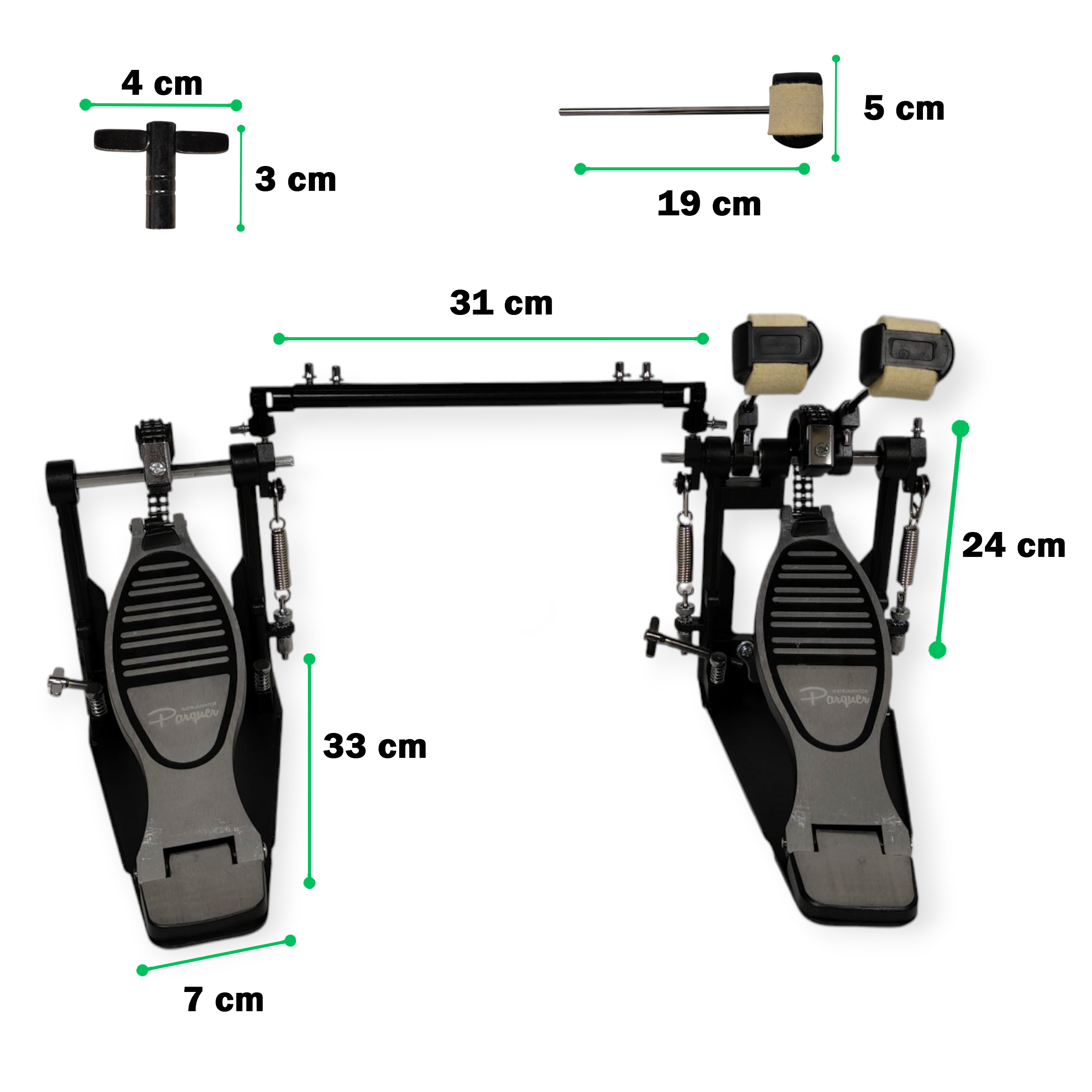 Pedal Doble de Bombo Parquer Star 93008d - Imagen 5