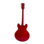Guitarra Eléctrica Parquer 335 Semi Hueca Jazz Roja C Funda - Imagen 3