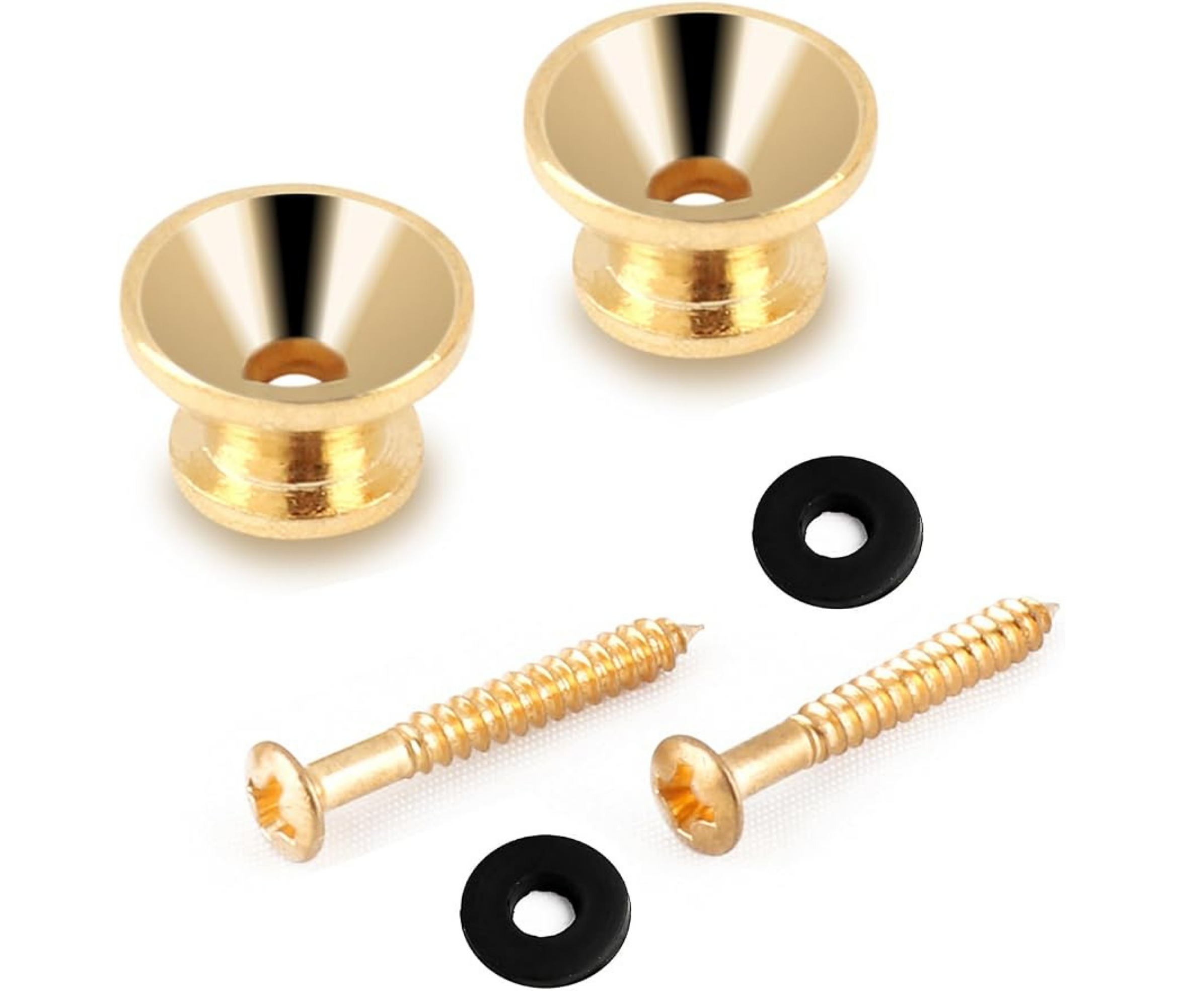 End Pin Para Guitarra Alice Metalico Dorado - Imagen 2