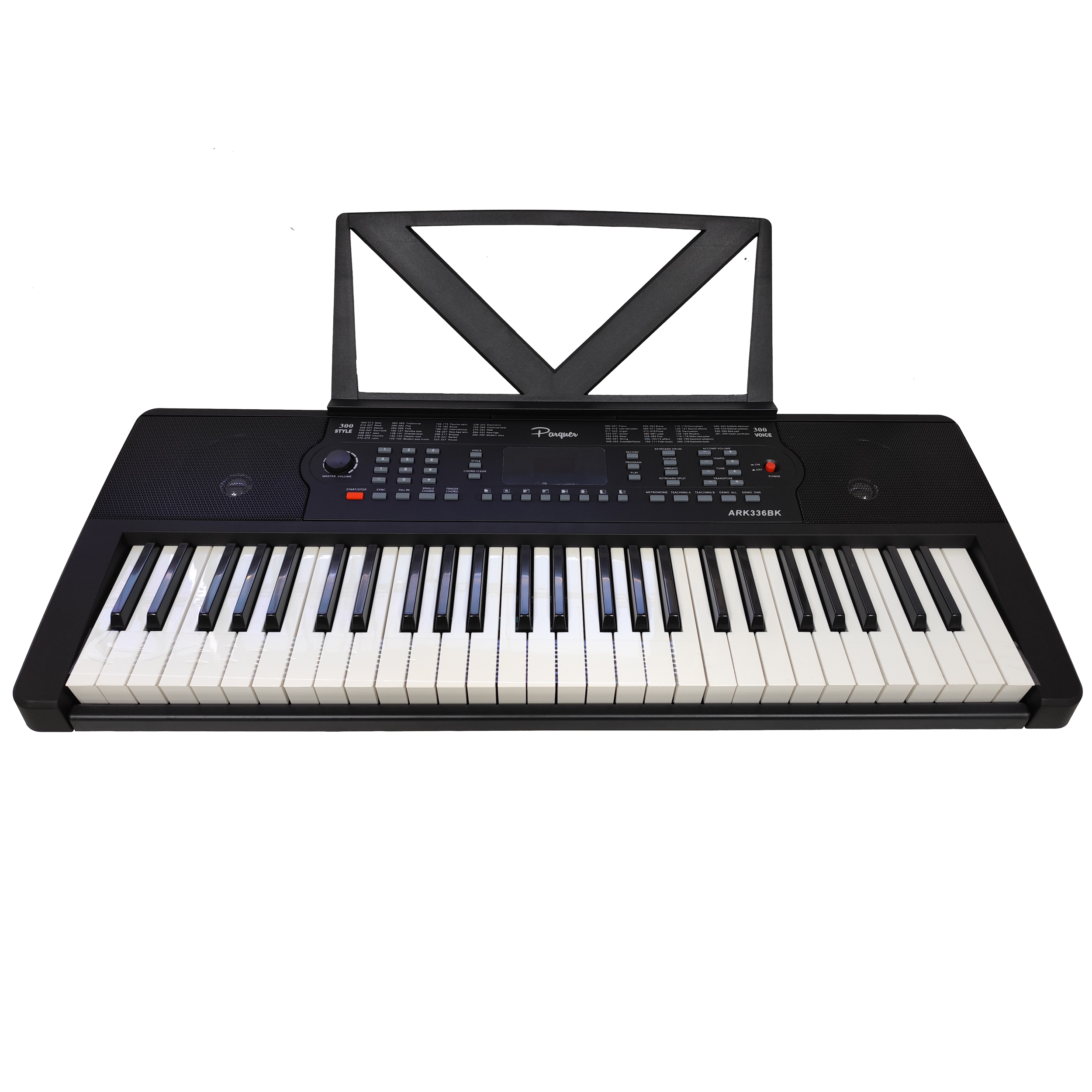 Teclado Parquer 4 Octavas 54 Teclas Negro Principiante