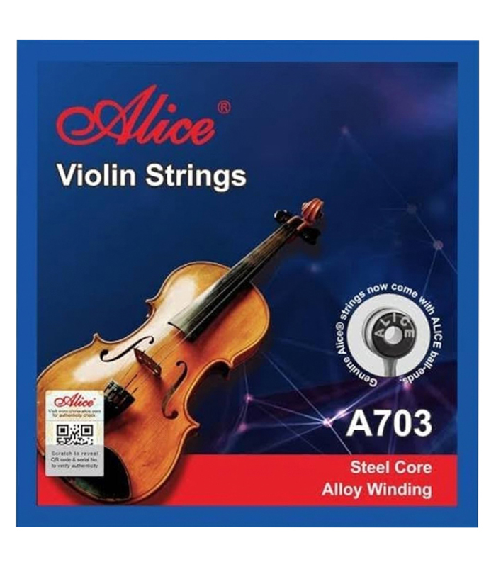 Encordado de Violín 4/4 Alice de Acero