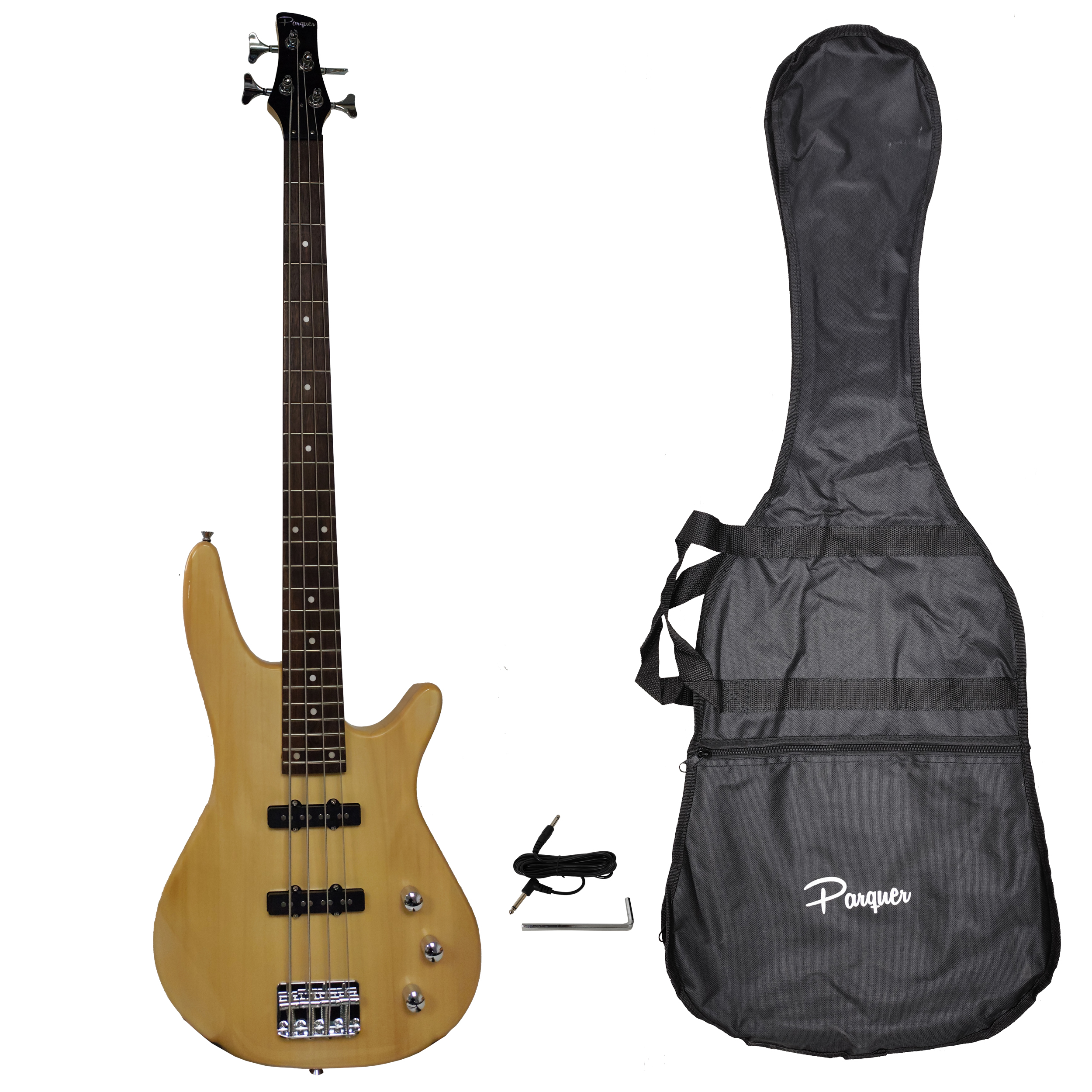 Bajo ElectRico Parquer Jazz Bass Terminación Madera C/ Funda