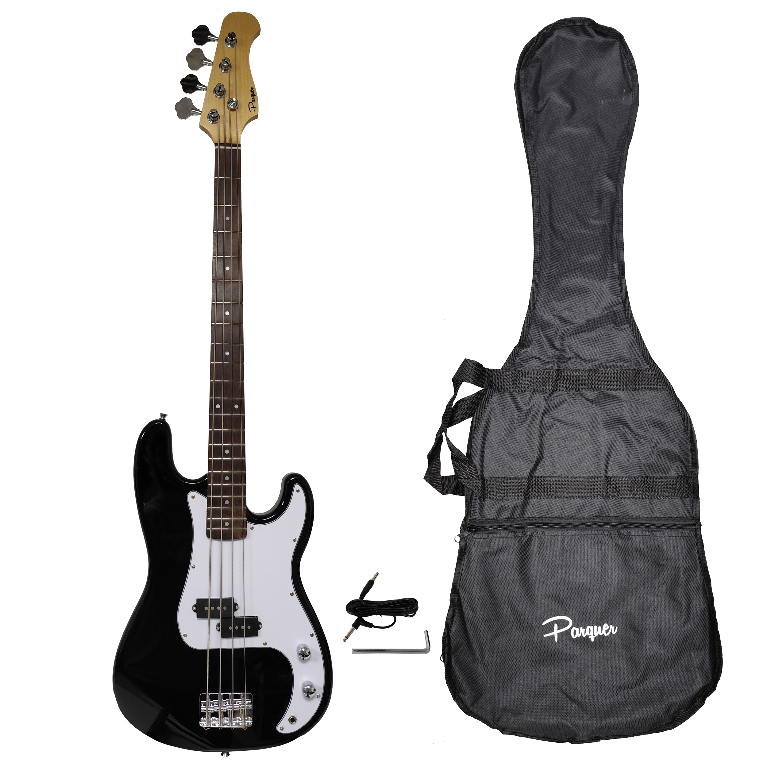 Bajo ElectRico Parquer Precision Negro y Blanco con Funda