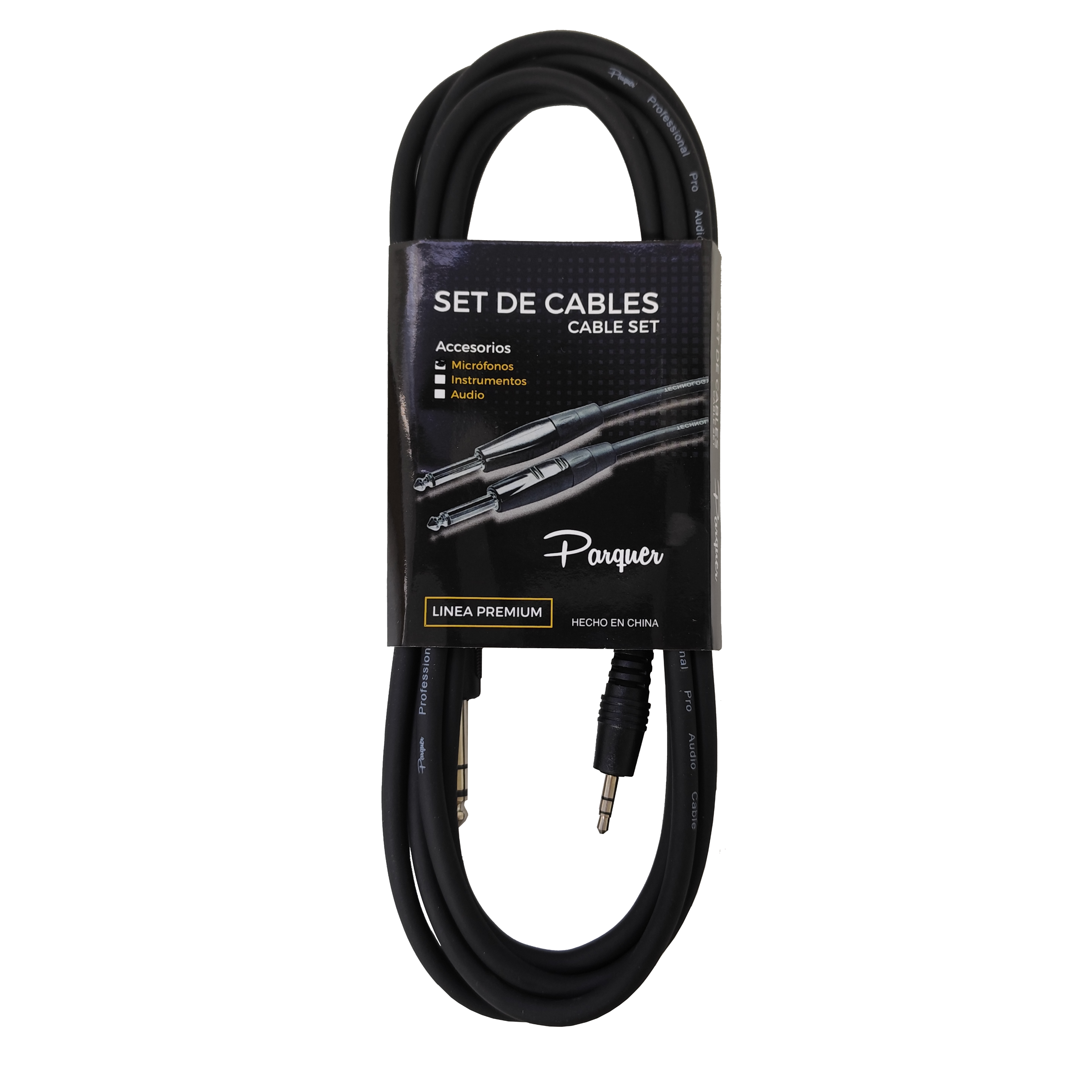 Cable Plug 6.5 a Mini Plug 3.5 Parquer 3 Metros Stereo