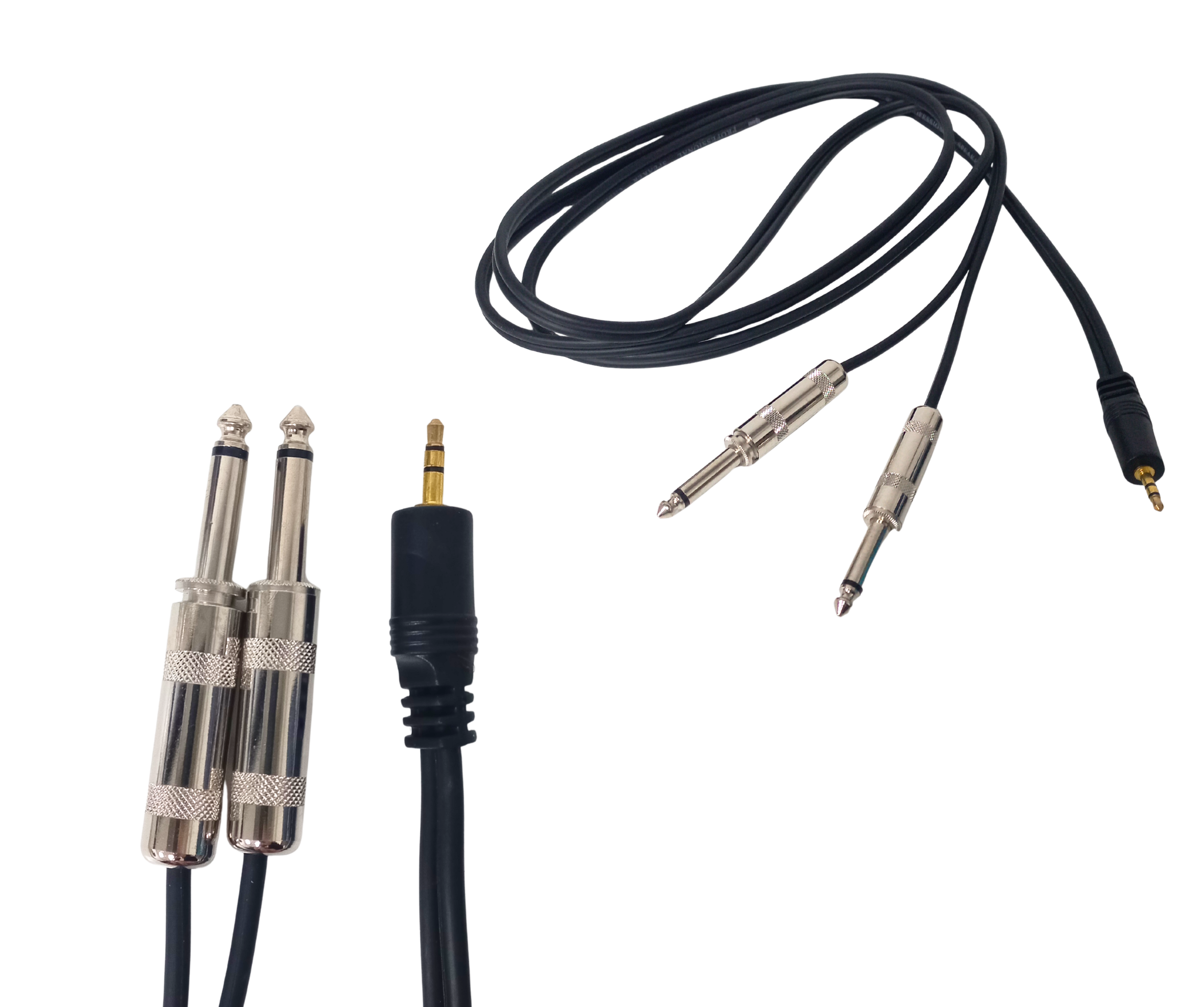 Cable Profesional Mini Plug a 2 Plug Mono de 1.8 Metros Parquer