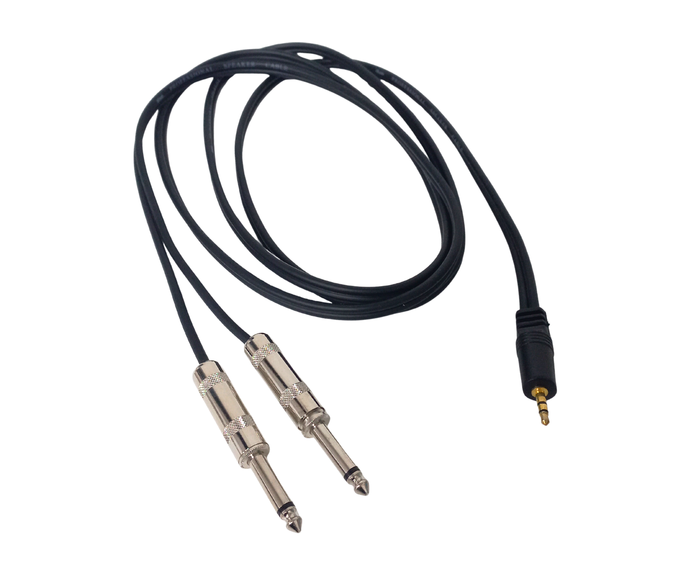 Cable Profesional Mini Plug a 2 Plug Mono de 1.8 Metros Parquer - Imagen 3