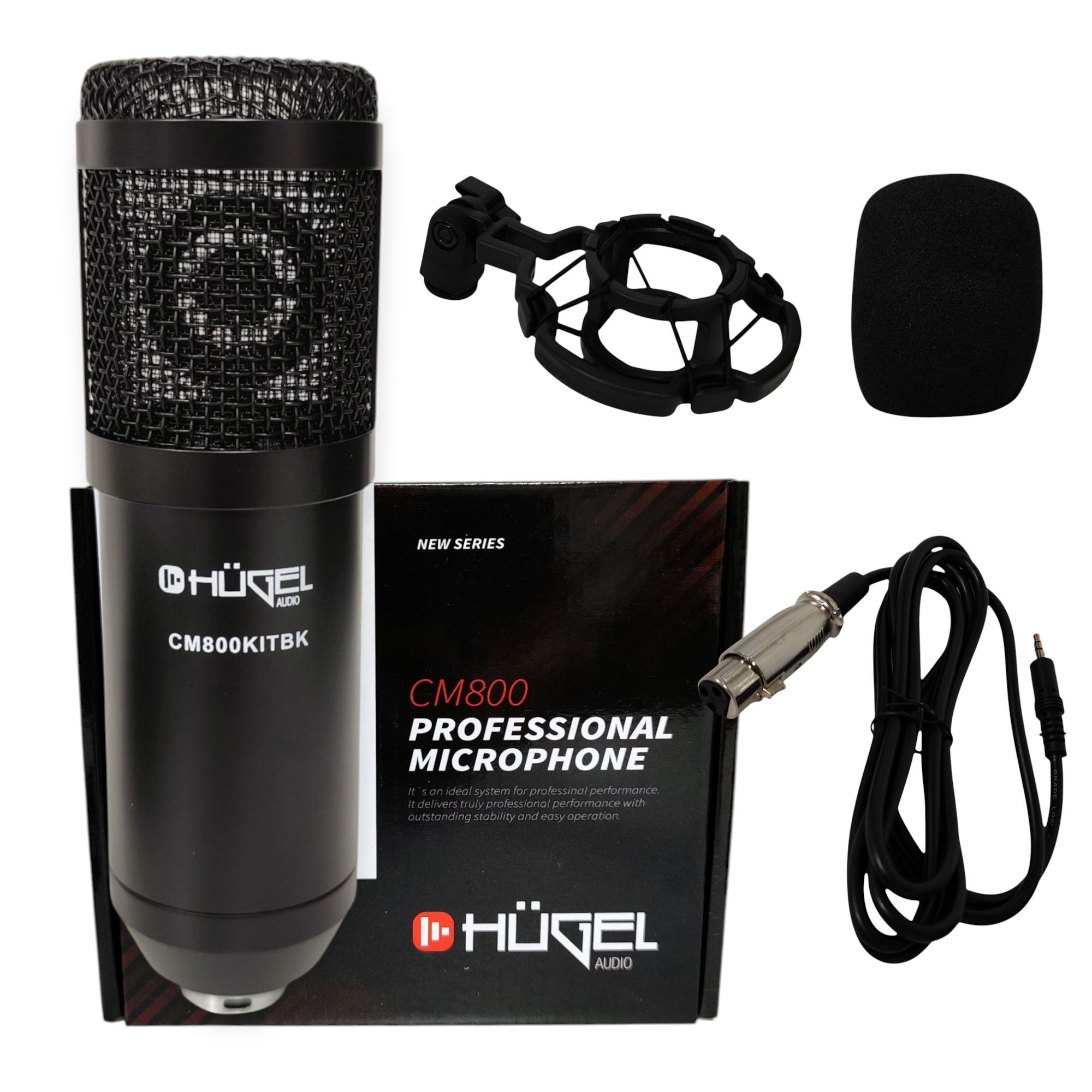 Micrófono Hügel Cm800 Condensador Cardioide Negro