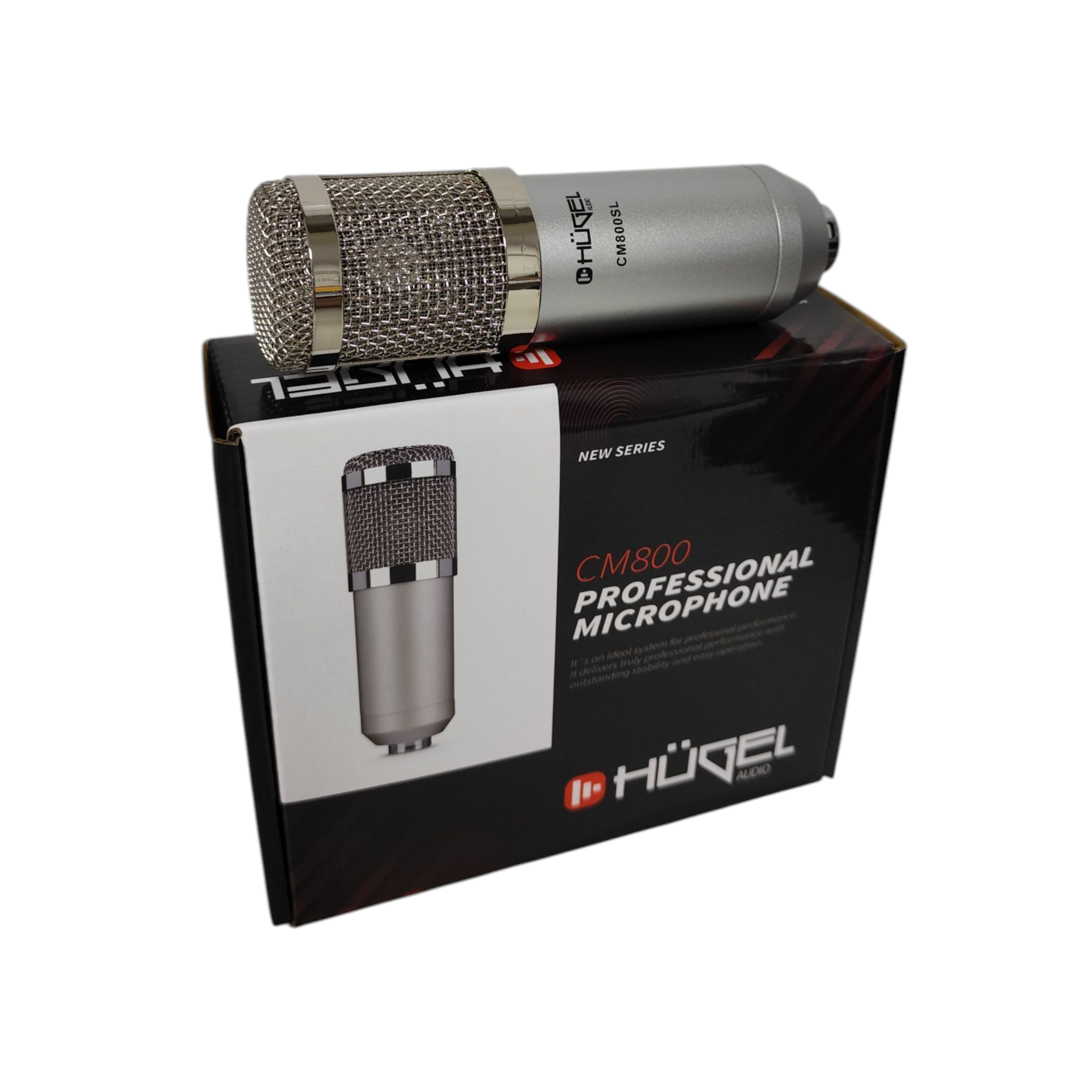 Microfono Condenser Hügel Plateado con Cable y Soporte Araña - Imagen 3