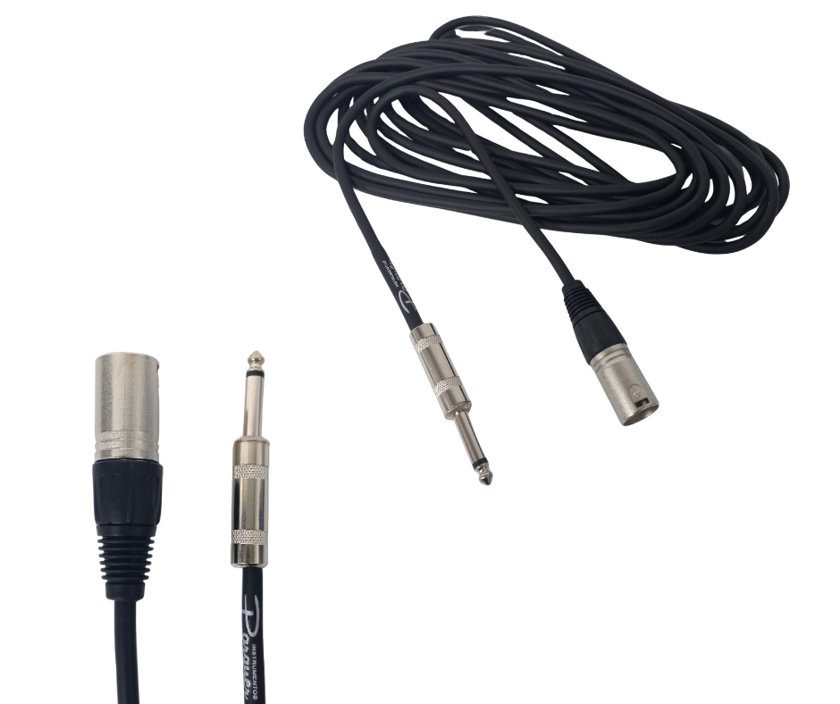 Cable Profesional Pquer Plug Mono a Canon Xlr Macho de 7,6 metros