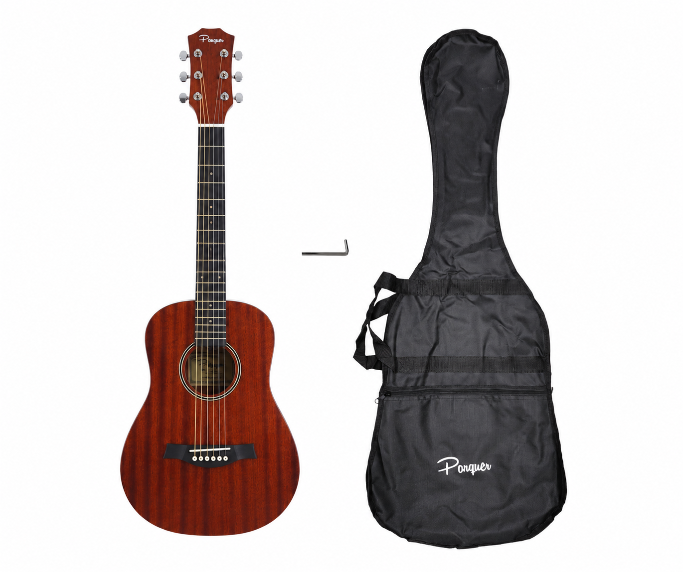 Guitarra Acustica Parquer Mini Baby 34 Marrón Oscuro