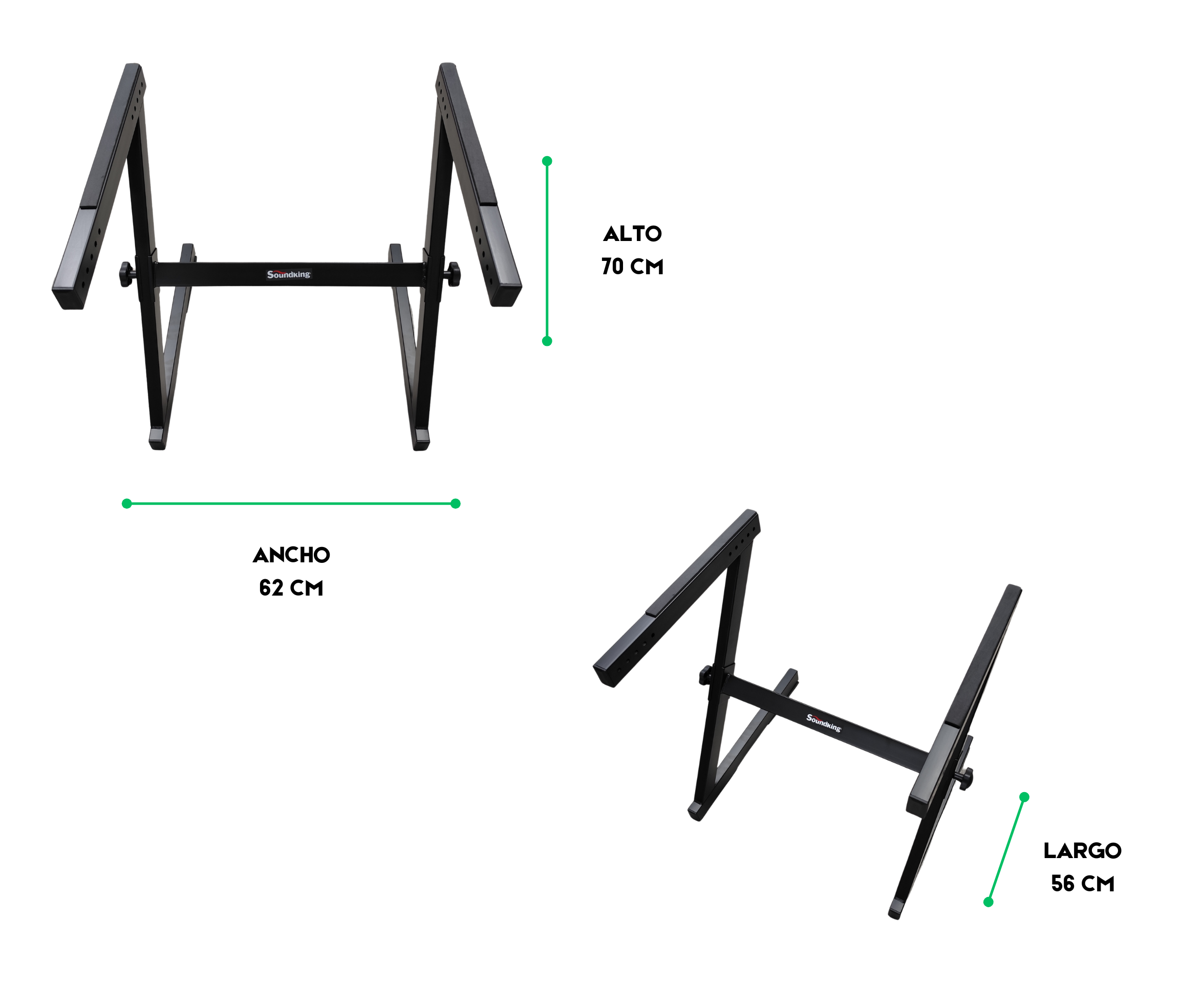 Soporte de Teclado Con Descanso Para Piernas Soundking - Imagen 3