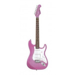 Pack Guitarra Eléctrica Gipsy Rosa Stratocaster Funda Correa