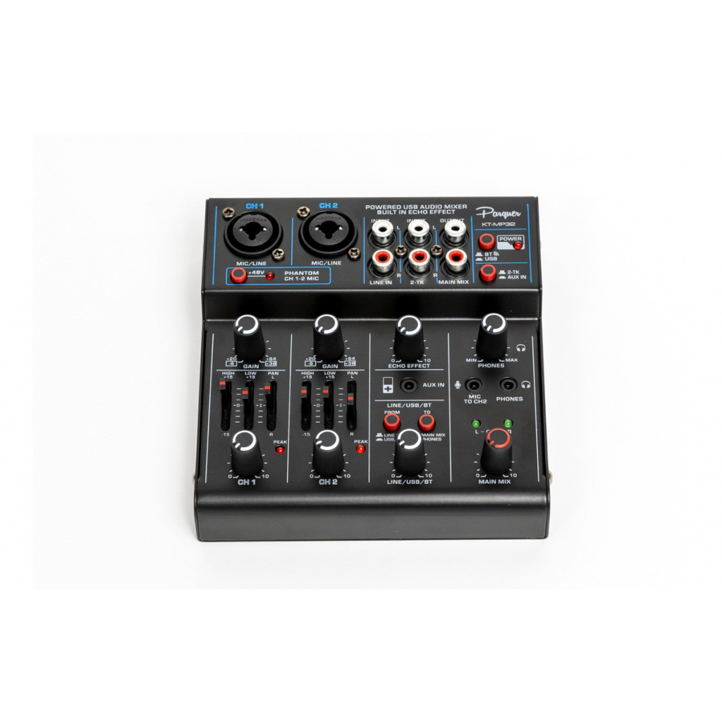 Consola Mixer Interfaz Parquer 4 Canales Phantom Grabación Music Shaker