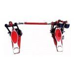 Pedal Doble de Bombo Parquer Evolution Rojo Para Bateria