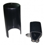 Abrazadera de Cuero y Cubreboquilla Abs Saxo Soprano Parquer