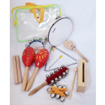 Set Percusión Infantil Parquer Tz9h Maracas Pandeiro
