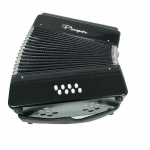 Acordeon Parquer 8 Bajos 22 Teclas Negro Correa Funda - Imagen 2