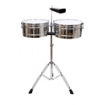 Timbaleta Pro Parquer 13 y 14 +pie+cencerro Parche Remo