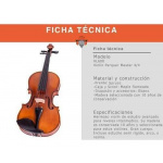 Violín 4/4 Parquer Master Madera Antigua Estuche Arco Resina - Imagen 2