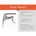 Capo Capotraste Para Ukelele de Metal Cromado Tipo Pinza - Imagen 2
