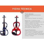 Violín EléctRico Parquer con Estuche Arco Resina Cable - Imagen 2