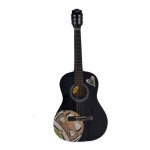 Guitarra Criolla Niño 3/4 Parquer Negra Dibujo Funda - Imagen 2