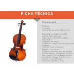 Violín electroacustico 4/4 Parquer evolution estuche arco - Imagen 2