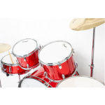 Bateria Acústica Parquer 5 Cuerpos Roja Platillos Soporte - Imagen 6