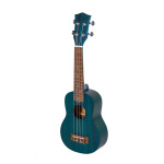 Ukelele Soprano Parquer de Madera Color Azul con Funda