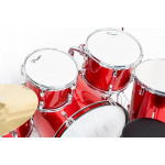 Bateria Acústica Parquer 5 Cuerpos Roja Platillos Soporte - Imagen 7