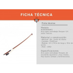 Arco Para Contrabajo 4/4 Parquer Punta Ebano Estilo Frances - Imagen 2